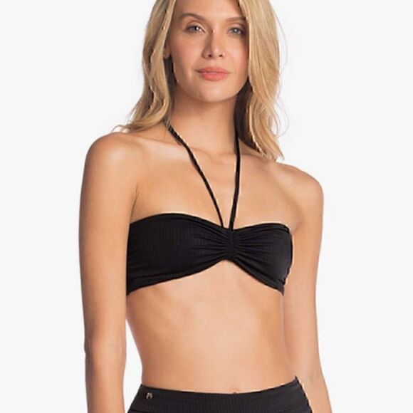 NWT-Maaji Women's Standard Black Onyx Bandy Bikini Strapless Bandeau Size S - Picture 4 of 16